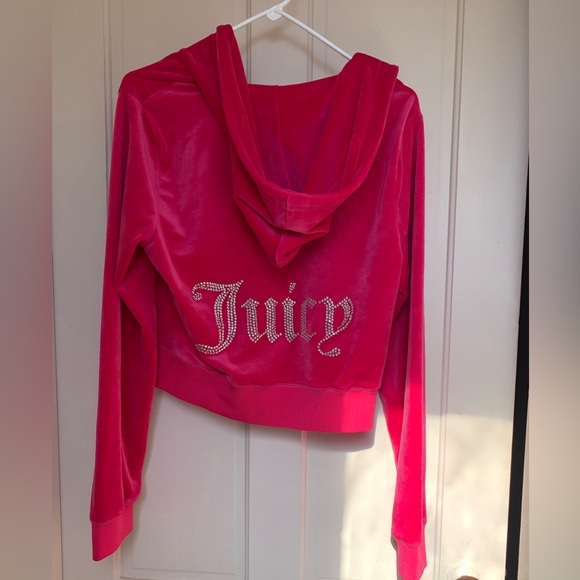 Juicy Couture Fuchsia Velour Jacket size xl - Picture 1 of 7